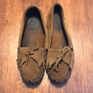Tan Minnetonka Moccasins